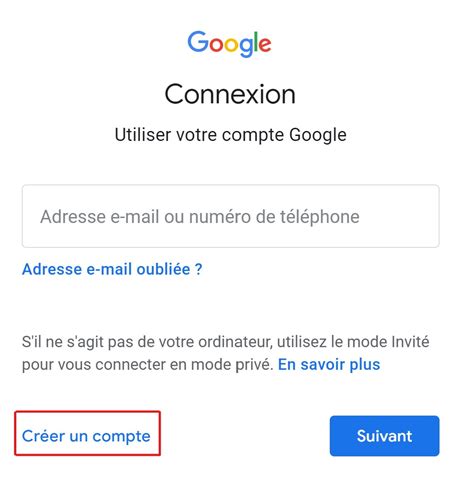 créer compte gmail se connecter.